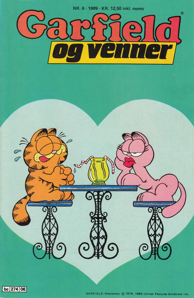 Cover for Garfield og venner (Semic, 1989 series) #6/1989