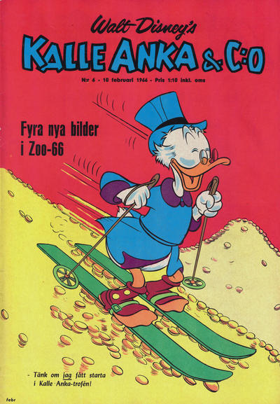 Cover for Kalle Anka & C:o (Hemmets Journal, 1957 series) #6/1966