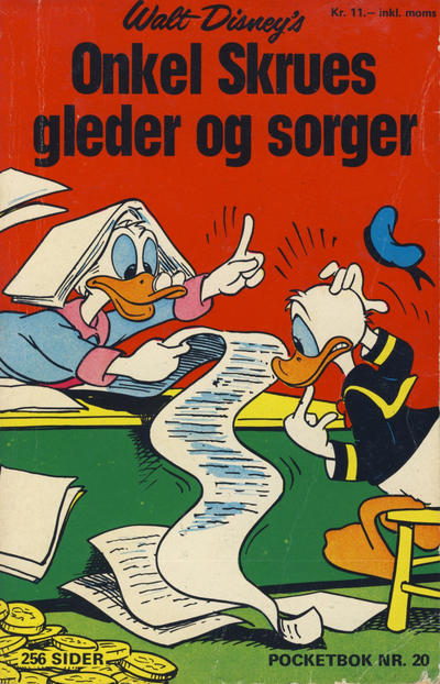 Cover for Donald Pocket (Hjemmet / Egmont, 1968 series) #20 - Onkel Skrues gleder og sorger [1. opplag]