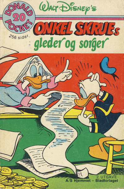 Cover for Donald Pocket (Hjemmet / Egmont, 1968 series) #20 - Onkel Skrues gleder og sorger [2. opplag]