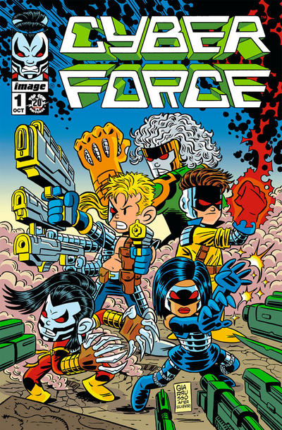 Cover for Cyber Force (Image, 2012 series) #1 [Cover E by Chris Giarrusso ]