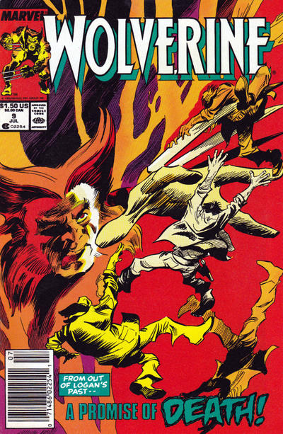 Cover for Wolverine (Marvel, 1988 series) #9 [Newsstand]