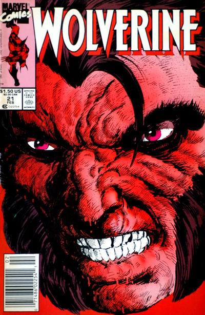 Cover for Wolverine (Marvel, 1988 series) #21 [Newsstand]