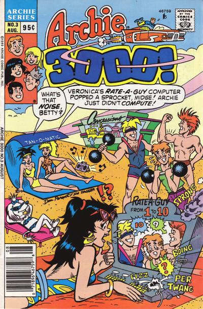 Cover for Archie 3000 (Archie, 1989 series) #3 [Newsstand]