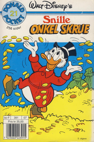 Cover for Donald Pocket (Hjemmet / Egmont, 1968 series) #21 - Snille onkel Skrue [3. opplag Reutsendelse 391 07]