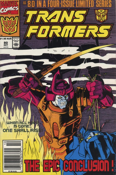 Cover for The Transformers (Marvel, 1984 series) #80 [Australian]