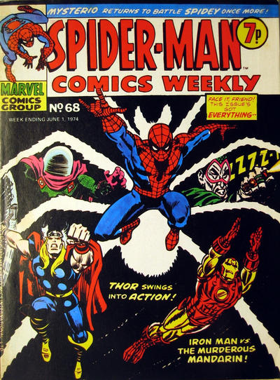 Cover for Spider-Man Comics Weekly (Marvel UK, 1973 series) #68