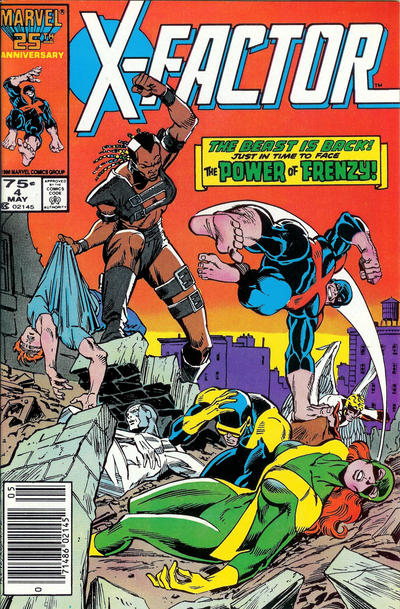 Cover for X-Factor (Marvel, 1986 series) #4 [Newsstand]