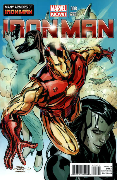 Cover for Iron Man (Marvel, 2013 series) #8 [Many Armors of Iron Man]