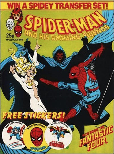 Cover for Spider-Man and His Amazing Friends (Marvel UK, 1983 series) #555