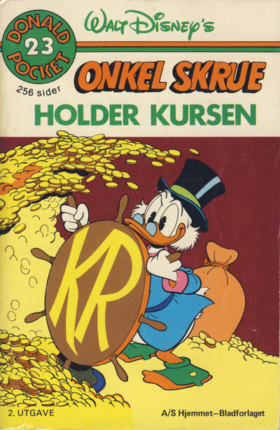 Cover for Donald Pocket (Hjemmet / Egmont, 1968 series) #23 - Onkel Skrue holder kursen [2. opplag]