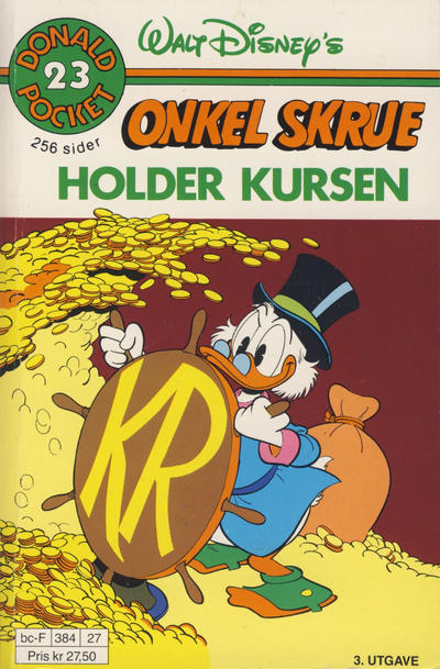 Cover for Donald Pocket (Hjemmet / Egmont, 1968 series) #23 - Onkel Skrue holder kursen [3. opplag]