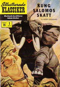 Cover Thumbnail for Illustrerade klassiker (Illustrerade klassiker, 1956 series) #26 [HBN 32] (1:a upplagan) - Kung Salomos skatt