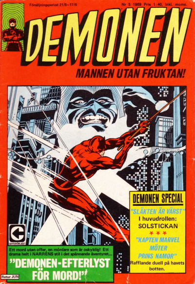 Cover for Demonen (Centerförlaget, 1966 series) #5/1969