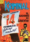 Cover for Kriminal (Editoriale Corno, 1964 series) #23