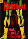 Cover for Kriminal (Editoriale Corno, 1964 series) #28