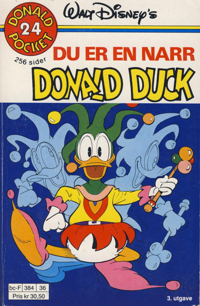 Cover for Donald Pocket (Hjemmet / Egmont, 1968 series) #24 - Du er en narr Donald Duck [3. opplag]