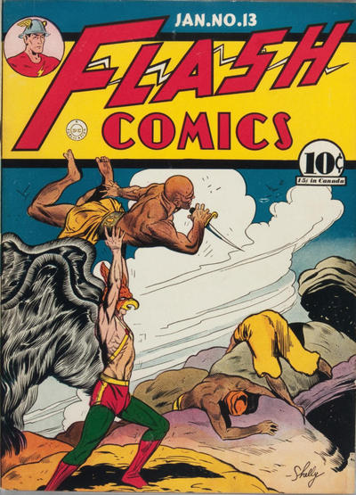 Cover for Flash Comics (DC, 1940 series) #13 [With Canadian Price]