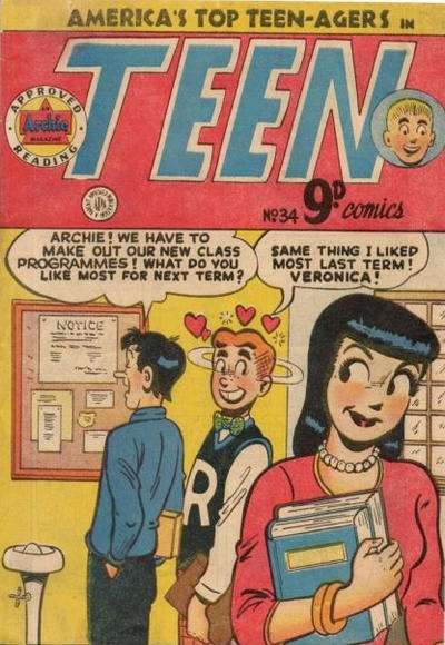 Cover for Teen Comics (H. John Edwards, 1950 ? series) #34