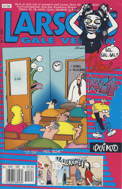 Cover for Larsons gale verden (Bladkompaniet / Schibsted, 1992 series) #9/2001