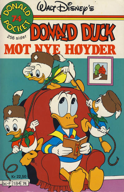 Cover for Donald Pocket (Hjemmet / Egmont, 1968 series) #74 - Donald Duck mot nye høyder [1. opplag]