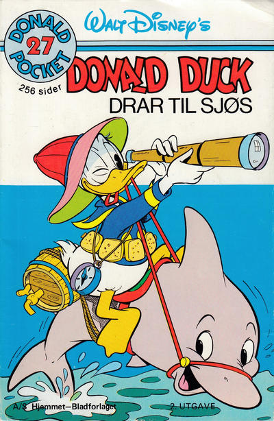 Cover for Donald Pocket (Hjemmet / Egmont, 1968 series) #27 - Donald Duck drar til sjøs [2. opplag]
