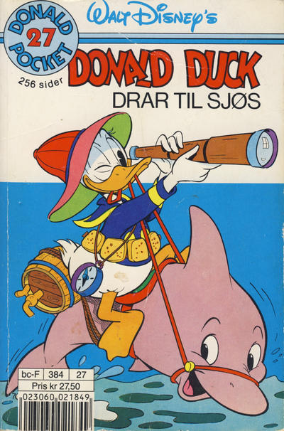 Cover for Donald Pocket (Hjemmet / Egmont, 1968 series) #27 - Donald Duck drar til sjøs [3. opplag]