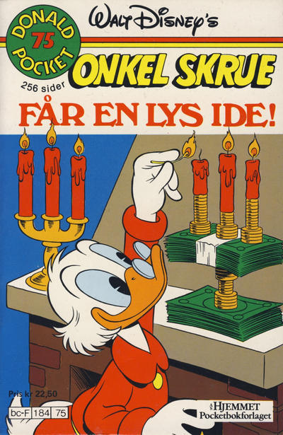 Cover for Donald Pocket (Hjemmet / Egmont, 1968 series) #75 - Onkel Skrue får en lys ide! [1. opplag]