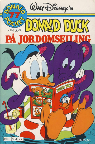 Cover for Donald Pocket (Hjemmet / Egmont, 1968 series) #77 - Donald Duck på jordomseiling [1. opplag]