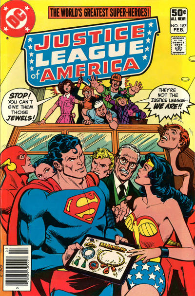 Cover for Justice League of America (DC, 1960 series) #187 [Newsstand]