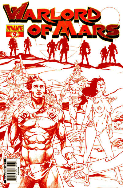 Cover for Warlord of Mars (Dynamite Entertainment, 2010 series) #9 ["Martian Red" retailer incentive cover]