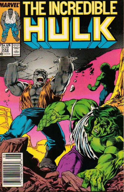 Cover for The Incredible Hulk (Marvel, 1968 series) #332 [Newsstand]