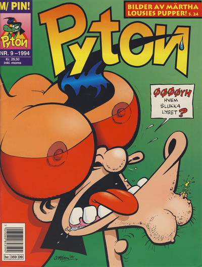 Cover for Pyton (Bladkompaniet / Schibsted, 1988 series) #9/1994
