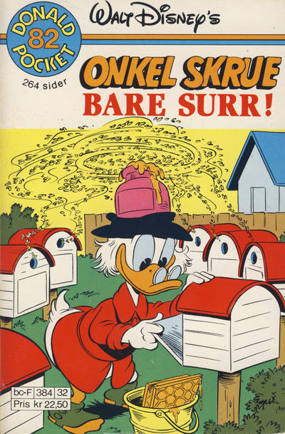 Cover for Donald Pocket (Hjemmet / Egmont, 1968 series) #82 - Onkel Skrue Bare surr! [1. opplag Reutsendelse 384 32]
