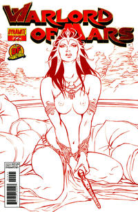 Cover Thumbnail for Warlord of Mars (Dynamite Entertainment, 2010 series) #22 [Joe Malaga Risque Red Dynamic Forces Exclusive]