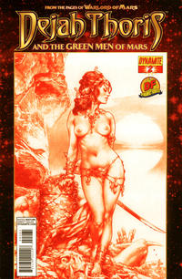 Cover Thumbnail for Dejah Thoris and the Green Men of Mars (Dynamite Entertainment, 2013 series) #2 [Dynamic Forces Exclusive Jay Anacleto Risqué Red Art Variant]
