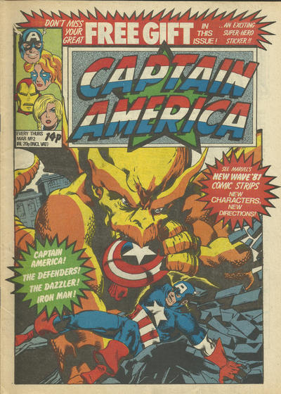 Cover for Captain America (Marvel UK, 1981 series) #2