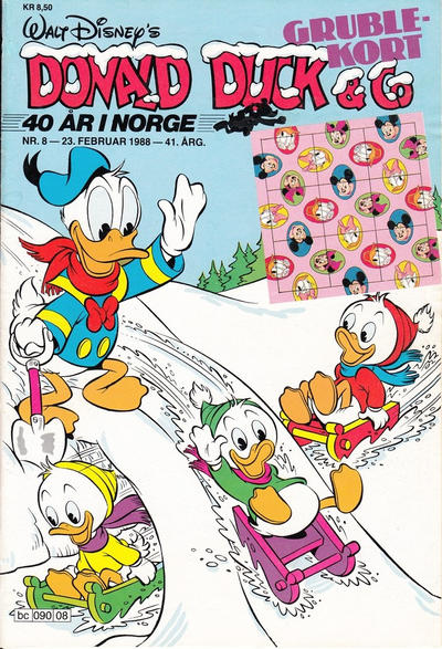 Cover for Donald Duck & Co (Hjemmet / Egmont, 1948 series) #8/1988