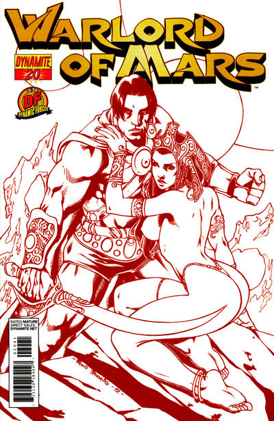 Cover for Warlord of Mars (Dynamite Entertainment, 2010 series) #20 [Pow Rodrix Risque Red Art Dynamic Forces Exclusive Cover]