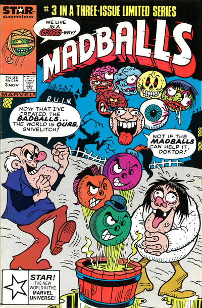 Cover for Madballs (Marvel, 1986 series) #3 [2nd Printing]