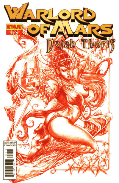 Cover for Warlord of Mars: Dejah Thoris (Dynamite Entertainment, 2011 series) #12 [Stephen Segovia Red Reorder Cover]