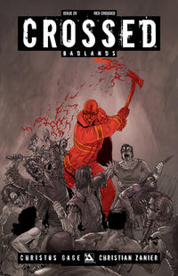 Cover Thumbnail for Crossed Badlands (Avatar Press, 2012 series) #29 [Red Crossed Variant by Jacen Burrows]