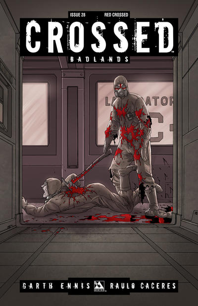 Cover for Crossed Badlands (Avatar Press, 2012 series) #28 [Red Crossed Variant by Jacen Burrows]