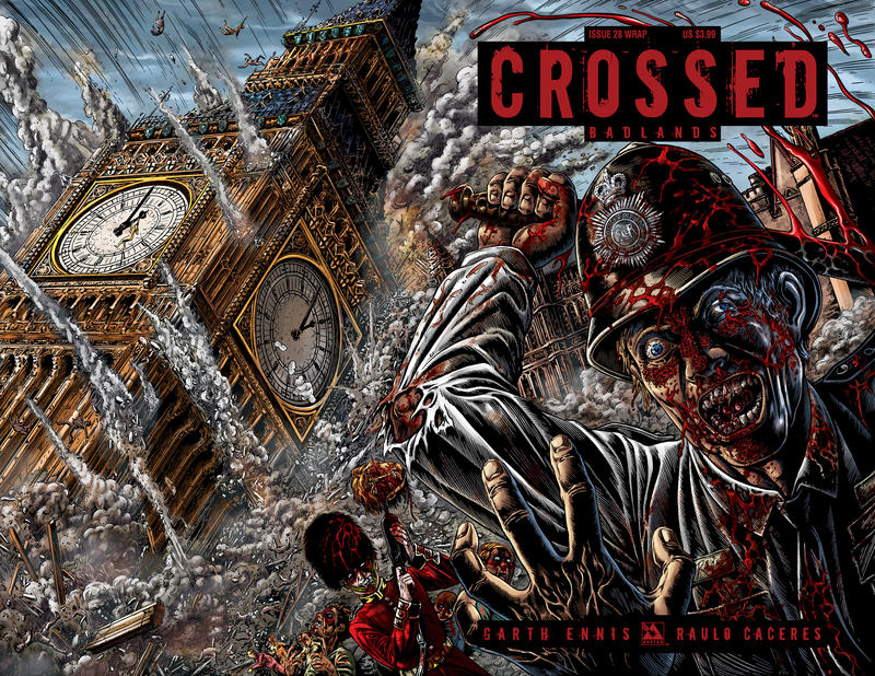 Cover for Crossed Badlands (Avatar Press, 2012 series) #28 [Wraparound Variant Cover by Raulo Caceres]