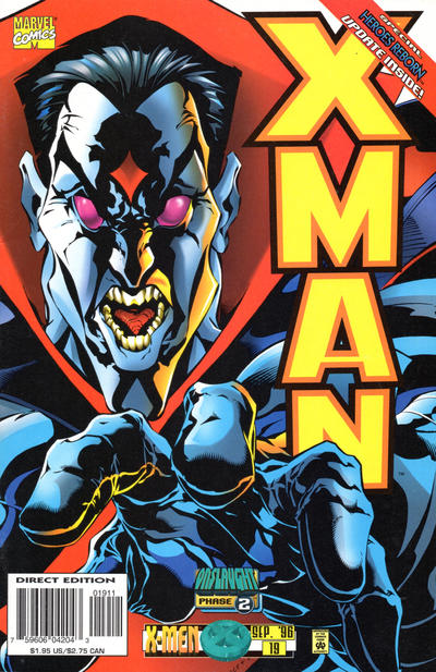 Cover for X-Man (Marvel, 1995 series) #19 [Direct Edition]