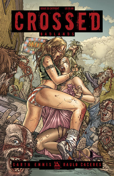 Cover for Crossed Badlands (Avatar Press, 2012 series) #25 [Calgary Expo Catfight Exclusive Variant Cover by Juan Jose Ryp]