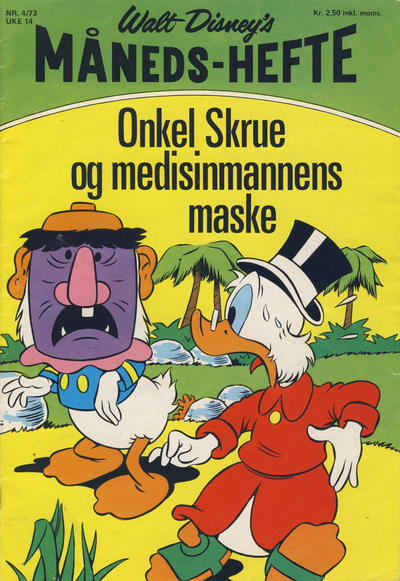 Cover for Walt Disney's månedshefte (Hjemmet / Egmont, 1967 series) #4/1973