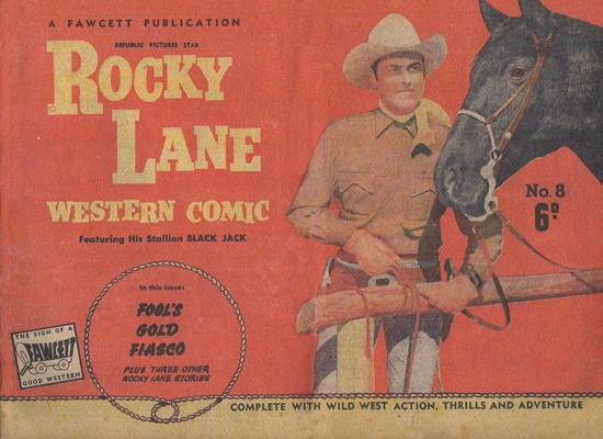 Cover for Rocky Lane Western Comic (Cleland, 1949 ? series) #8