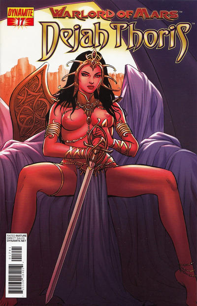 Cover for Warlord of Mars: Dejah Thoris (Dynamite Entertainment, 2011 series) #17 [Cover E - Incentive Jose Malaga Risqué Art Variant]