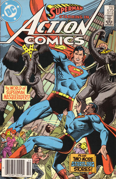 Cover for Action Comics (DC, 1938 series) #572 [Newsstand]
